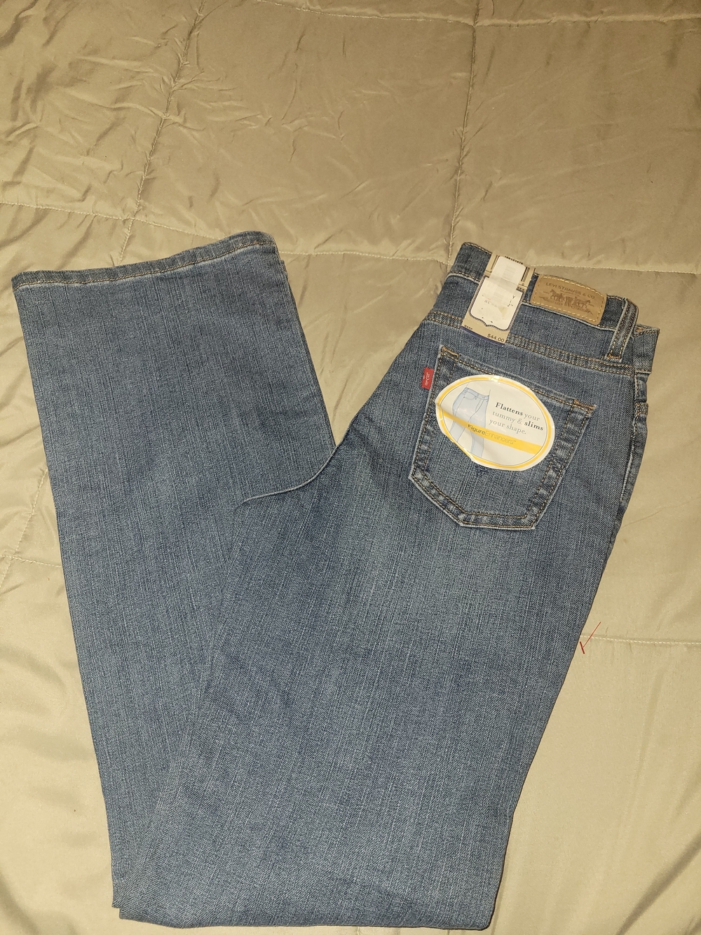 Levi's Blue Denim Perfectly Slimming Boot Cut 512 Jeans